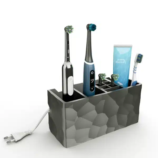Support de brosse à dents - Cache les câbles, avec une gestion dissimulée des câbles pour les brosses à dents électriques. Station d'accueil avec intégration des câbles – Image 3