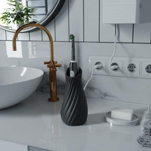 Toothbrush Holder in a Vase Design – Stylish Storage for Electric Toothbrushes - Image 2