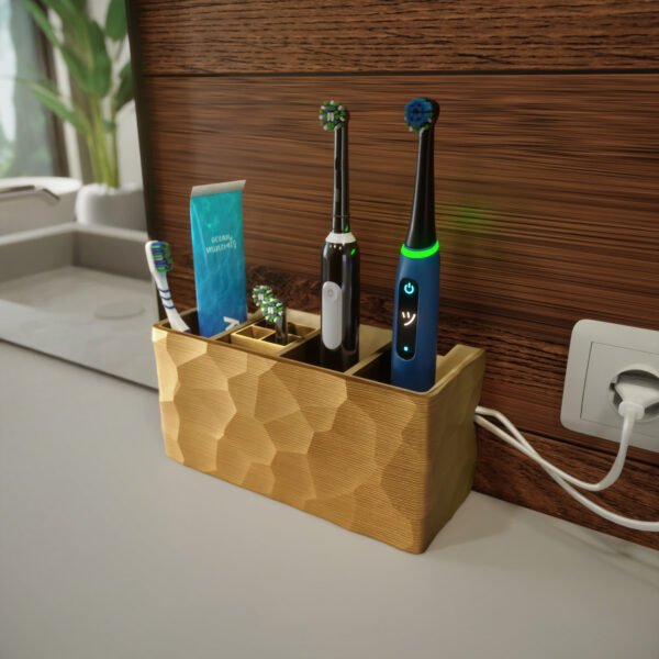 Support de brosse à dents - Cache les câbles, avec une gestion dissimulée des câbles pour les brosses à dents électriques. Station d'accueil avec intégration des câbles – Image 7