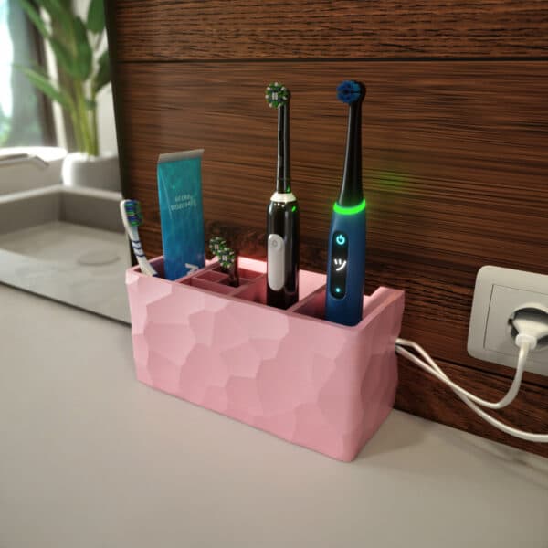 Support de brosse à dents - Cache les câbles, avec une gestion dissimulée des câbles pour les brosses à dents électriques. Station d'accueil avec intégration des câbles – Image 5